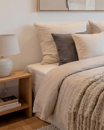 Schlafzimmer einer 3-Zimmer-Wohnung in THE AMBIENCE