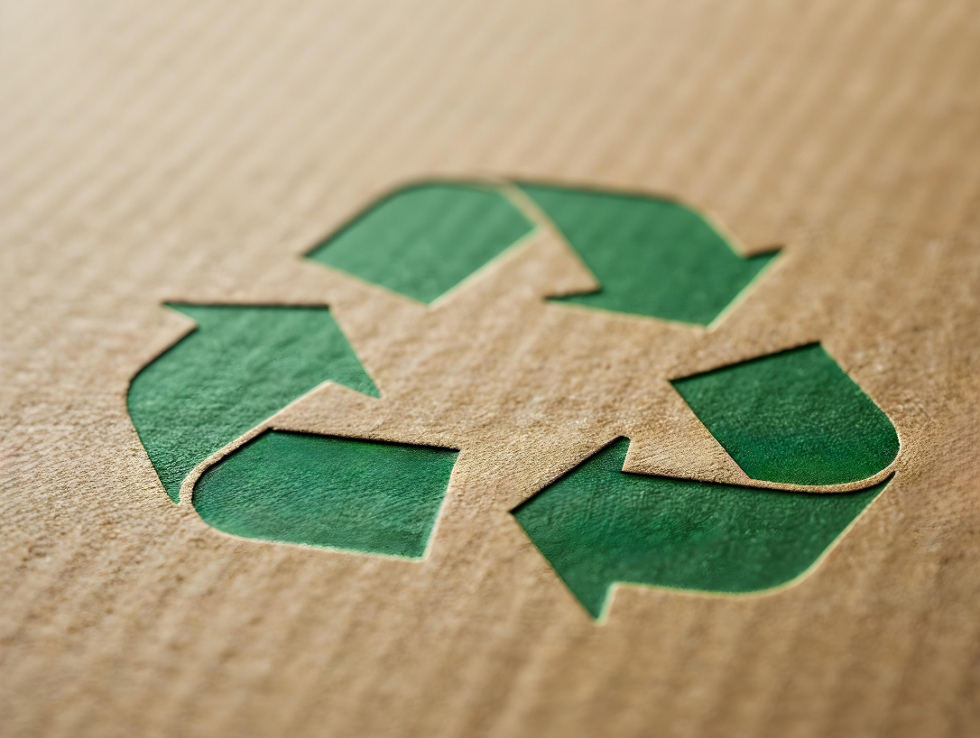 Recycling-Symbol für die nachhaltige Bauweise in THE AMBIENCE